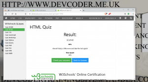 HTML Certification Exam Prep Resuslt